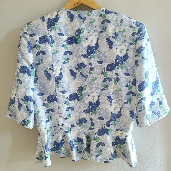 Vintage silk‎ skirt suit set floral - Picture 5 of 14